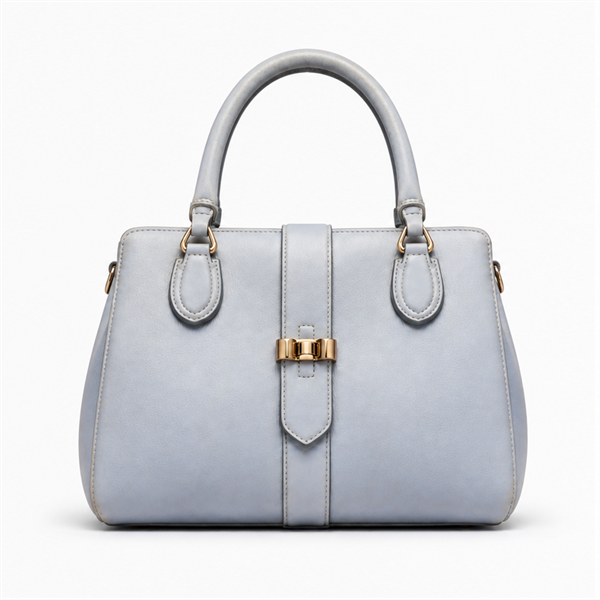 Dull leather bag after cleaning