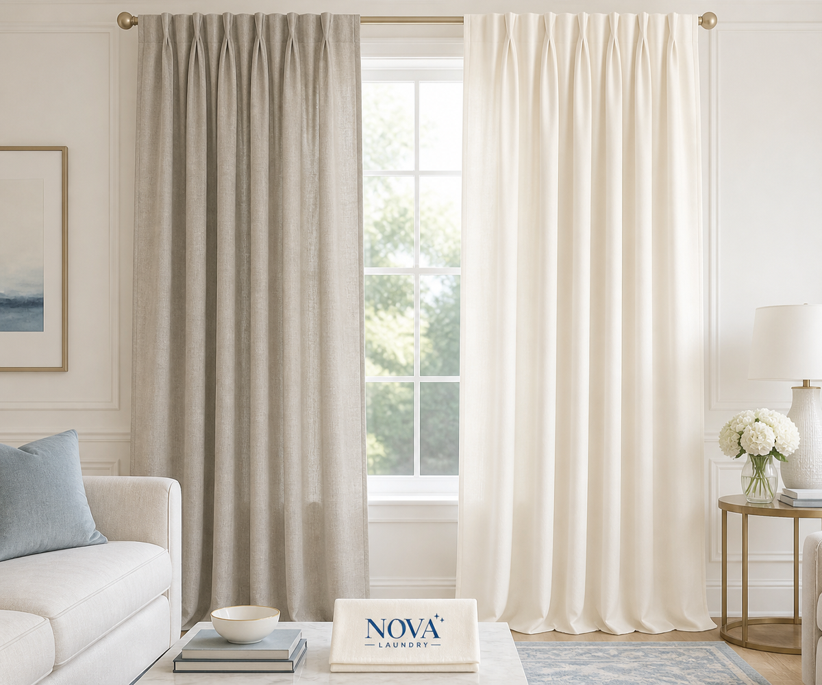 บริการซักผ้าม่าน ถอดและติดตั้ง Nova Laundry